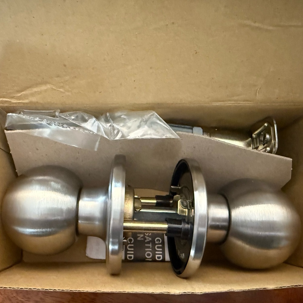 Elegant Silver Door Knob Set